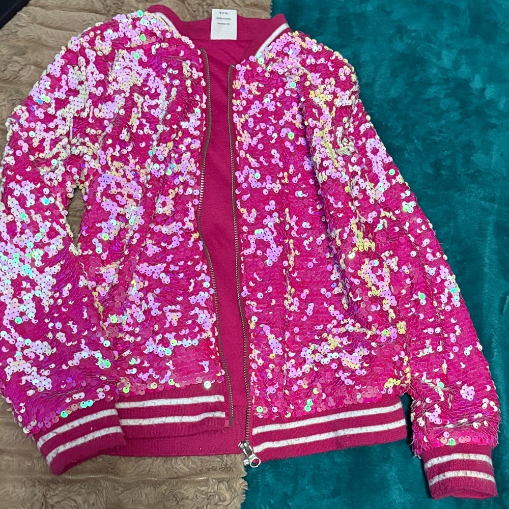 Wonder Nation Pink Sequin Kids Blazer